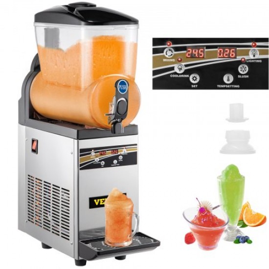 Buy Commercial Slush Machine 15L 500W Commercial Ice Slush Machine 16°F to 32°F Slush Machine Ice Cream Separate Tank Control Light Display Low Noise