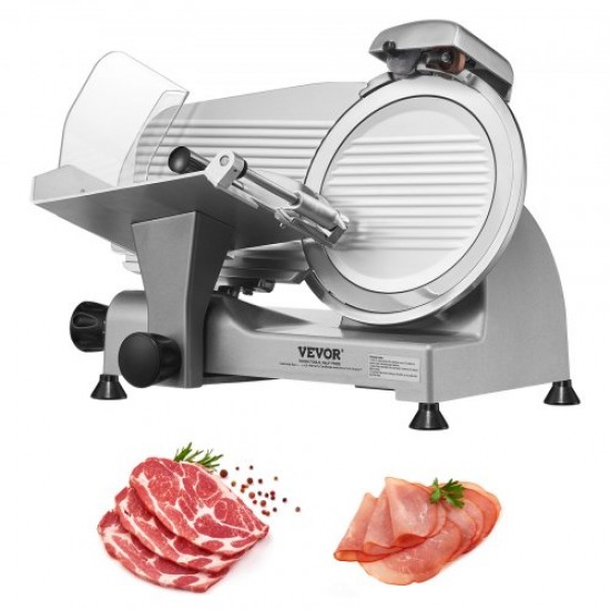 Comprar Cortadora Eléctrica Comercial 340 W Cortadora de Jamón Hoja de 250 mm 360 RPM Cortadora de Embutidos con Hoja de Acero Inoxidable para Cortar Carne Queso Verduras Fruta