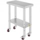 Buy Work Table Stainless Steel Food Preparation Table 30 x 60 x 80 cm Professional Kitchen Table Load 750 kg Stainless Steel Work Table