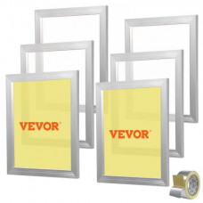 Marco de Pantalla de Seda 6 Piezas Marcos de Serigrafía de Aleación de Aluminio 40,6x50,8cm Kit de Serigrafía con Malla 110 de Poliéster Reutilizable Limpieza Fácil Accesorios de Serigrafía Tela
