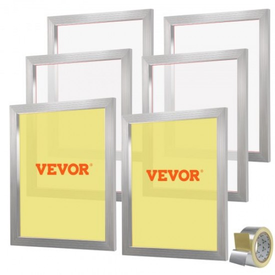 Buy Silk Screen Frame 6 Pieces Aluminum Alloy Screen Printing Frames 50.8 x 61 cm Screen Printing Kit with 160 Mesh, High Tension Nylon Mesh and Sealing Tape for T-Shirts