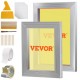 Buy Set of 2 Screen Printing Frames Screen Printing Kit with Aluminum Frame 20.3 x 25.4 cm/25.4 x 35.6 cm 110 Mesh Complete Accessories Scraper Tape Starter Kit for Fabric Paper Plastic