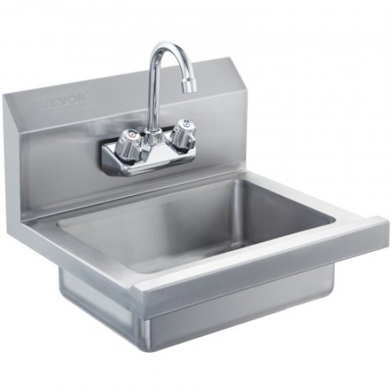 Comprar Lavamanos Lavabo de pared o empotrado 432x381x330mm de acero inoxidable