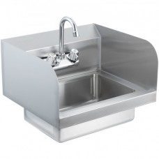 VEVOR Lavamanos Lavabo de pared o empotrado 432x381x330mm de acero inoxidable