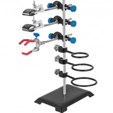 Soporte de Laboratorio 206 x 145mm Conjunto de Trípode de 60cm Soporte del Frasco Pinza Condensador Juego para La Investigación de Experimento de