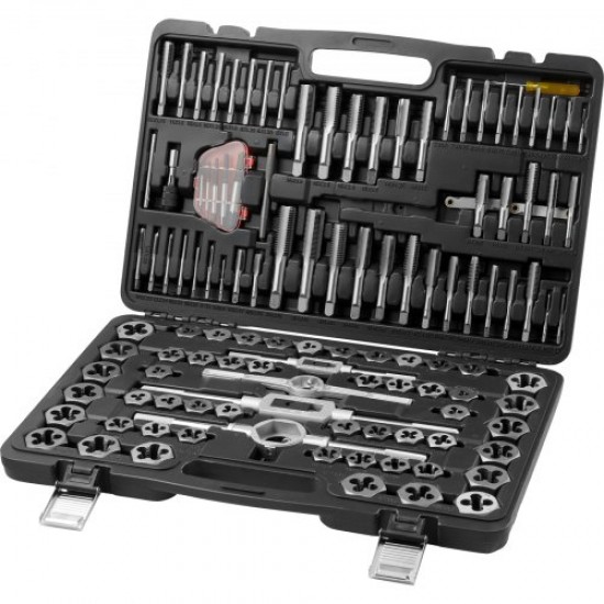 Buy Tap and Die Set 116 Pieces Metric M3-M18 and SAE Steel Tapping and Threading Kit Carrying Case Tools for Tapping and Threading Construction Auto Repair