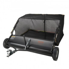 VEVOR Barredora de Césped con Remolque de 108 cm Colector de Hojas y Pasto de Gran Capacidad de Pies con Altura de Barrido Ajustable, Diseño de Cuerda de Descarga para Agarrar Escombros y Pasto