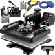 Buy 8 in 1 Heat Press Machine Plate 29 x 38 cm Black Heat Press Machine 1000 W Digital Display Anti-scald Sublimation Machine