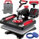 Buy in 1 Heat Press Machine Plate 29 x 38 cm Red Heat Press Machine 1000 W Sublimation Machine Digital Display Anti-scald