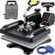 Buy in 1 Heat Press Machine Plate 29 x 38 cm Black Heat Press Machine 1000 W Digital Display Anti-scald Sublimation Machine