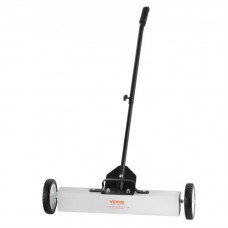 VEVOR Barredora Magnética 22,6 kg Escoba Magnética con Mango Telescópico 77-113 cm Recogedor Magnético 745 mm con Ruedas Recogedor Piezas Metálicas para Limpieza Taller Garaje Patio