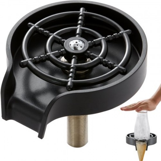 Comprar Enjuagadora de Vidrio Automática 130x150 mm Enjuagadora de Vidrio para Fregadero de Cocina ABS con 10 Chorros de Agua Lavadora de Vidrio con Rotación de 360° Enjuague Rápido y Efectivo para Bar