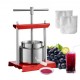 Buy Fruit Wine Press, 2 Barrels 2L Stainless Steel Manual Juicer Press for Making Olive Oil, Honey and Apple Cider and Grape Tincture with T-Handle for Outdoor