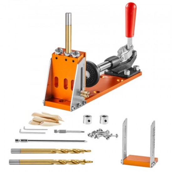 Buy Pocket Hole Jig Kit with Wrench and Square Drive Bits Drilling Jig with Doweling Aid for Drilling Pocket Holes for Drilling for Woodworking