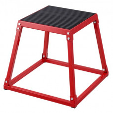 VEVOR Caja Pliométrica Plataforma Pliométrica 458 mm Salto Antideslizante Rojo