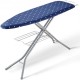 Buy Ironing Board 140x37 cm Foldable Ironing Board 4 Thick Layers Adjustable Height 64-97 cm Bottom Storage Tray Heat Resistant Cover 100% Cotton Laundry Home, 154x37x97 cm