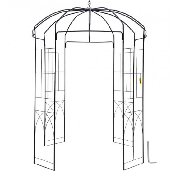 Comprar Pérgola Gazebo con forma de jaula para pájaros, 8' x 5,2', para bodas, jardín al aire libre, negro