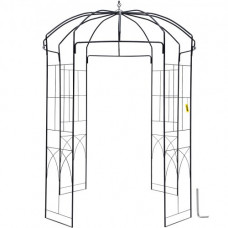 VEVOR Pérgola Gazebo con forma de jaula para pájaros, 9' x 6,6', para bodas, jardín al aire libre, negro