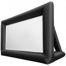 VEVOR Pantalla de Cine Inflable 3 x 5 m, Pantalla de Proyector Portátil 3D, con Tamaño Inflado de 4,87 x 2,18 x 2,89 m, Pantalla Inflable con Soplador de Aire Blanco y Negro, Pantalla Lavable