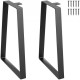 Comprar Pernas de mesa baixas 2 PCS Pernas de mesa para móveis Capacidade de carga de aço carbono de 16 polegadas 400 lb Pernas de escritório Pernas de mesa trapezoidais para sala de jantar de escritório doméstico, pretas