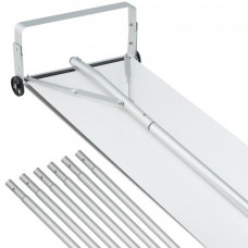 VEVOR Rastrillo de nieve para techo, herramienta de eliminación de nieve de aluminio de 18,7 pulgadas, alcance de 30 pies con ruedas protectoras de techo, mango antideslizante ajustable