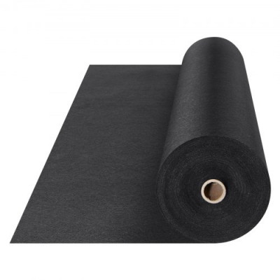 VEVOR Geotextil no Tejido 1,8x30,5 m Tela para Mantillo Antimalezas 271 g/m² Tela Permeable Resistente al Desgarro para Pasarelas para Sistemas de Drenaje, Paisajismo, Cobertura del Suelo, Color Negro