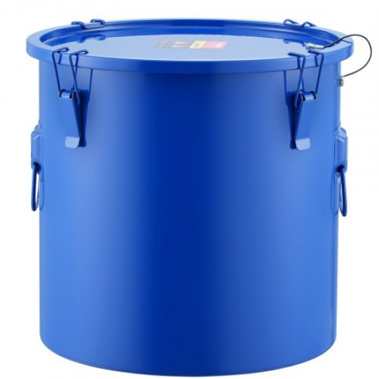 Comprar Recolector de grasa y aceite usado 30L, Tambor de recolección de aceite para freidora de acero al carbono, Recipiente para aceite con tapa, Pinzas de bloqueo, Bolsa de filtro para cocina, Azul