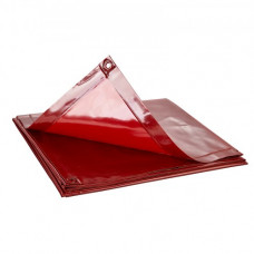 VEVOR Cortina de Soldadura 1,8x1,8 m Cortina Protectora de Soldadura Pantalla Colgante Vinilo Ignífugo Portátil Ligero con Protección UV de 6 Niveles y Ojales Metálicos para Taller, Industria, Rojo