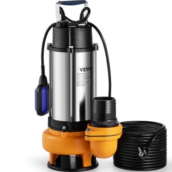 Comprar Bomba Sumergible de Aguas Residuales 2200W 3HP Bomba de Agua Sumergible Flujo Máximo de 1000 L/min Bomba de Agua Sucia Elevación Máxima de 18 m para Bombear Agua de Piscinas, Sótanos, Estanques