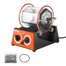 Máquina Pulidora De Joyas con Vaso Giratorio 3kg 45W Pulidora de Joyas de 5 Velocidades 0-60 min Pulidora de Tambor Giratorio Ajustable Acción Bidireccional para Pulir Piedra Roca Hierro Joyero