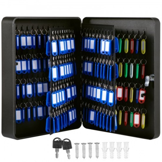 Buy Electronic Wall Key Cabinet 2.30 kg Locking Hooks for 240 Keys Steel Cabinet with Key Tags Included 30 x 24 x 9 cm Key Cabinet Key Lock Q235