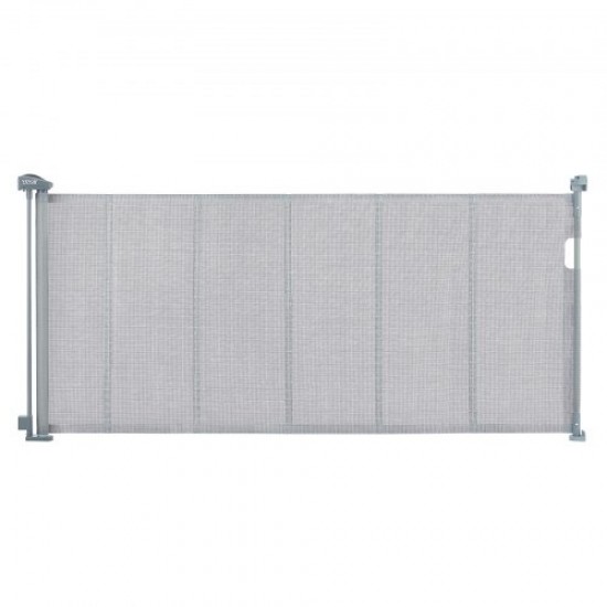 Comprar Barrera de Seguridad Extensible hasta 195 cm Puerta Mágica para Perros Alto de 87 cm Puerta Retráctil para Bebés Abrir con Una Mano Vallas de Malla para Niños Perros Pasillo Escaleras, Gris