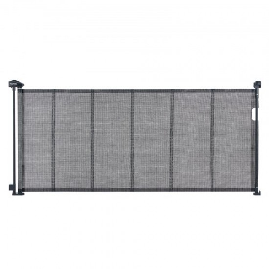 Comprar Barrera de Seguridad Extensible hasta 195 cm Puerta Mágica para Perros Alto de 87 cm Puerta Retráctil para Bebés Abrir con Una Mano Vallas de Malla para Niños Perros Pasillo Escaleras, Negro