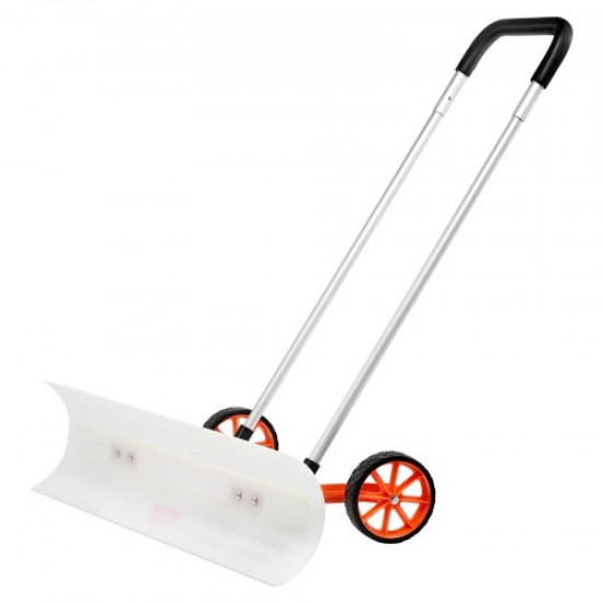 Buy Wheeled Snow Shovel 37" Snow Plow for Driveway ABS Snow Pusher