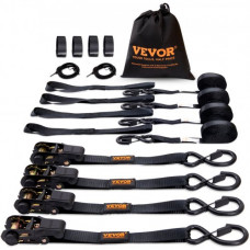 VEVOR Paquete de 4 correas de amarre con trinquete 2200 lbs 1