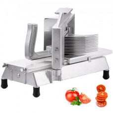 VEVOR Comercial Cortador de Tomate 4,7 MM Cortadora de Tomate Cortador para Tomate en Rodajas Cortador Comercial de Tomate con Tabla Incorporada Cortadora de Tomates con Hojas de Acero Inoxidable