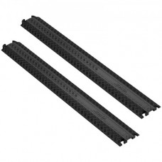 VEVOR Rampa de Protección de Cables 2 Piezas 100 x 13 x 2 cm Capacidad de Carga de 907 kg Pasacables de Suelo Robusta Canal de 4 x 1,3 cm para Hogar, Interior, Exterior, Oficina, Almacén, Escuela