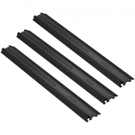 Comprar Rampa de Protección de Cables 3 Piezas 100 x 13 x 2 cm Capacidad de Carga de 907 kg Pasacables de Suelo Robusta Canal de 4 x 1,3 cm para Hogar, Interior, Exterior, Oficina, Almacén, Escuela