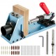 Buy Light Blue Pocket Hole Jig Drilling Jig 2.4kg 2 in 1 Pocket Hole Jig Set Metric and Imperial System with 2 Chip Extraction Holes