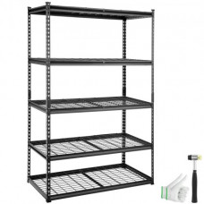 VEVOR Estante de almacenamiento, 5 niveles ajustables, capacidad de 2000 libras, estantes de garaje resistentes, 48 x 24 x 72 pulgadas para cocina, despensa, sótano, baño, armario de lino