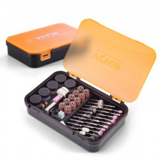 VEVOR Kit de Accesorios para Herramientas Rotativas 357 PCS Accesorios para Herramienta Rotativa Diámetro del Vástago 3,2 mm con Caja de Almacenamiento 210x135x45 mm para Tallar, Lijar, Cortar, Pulir
