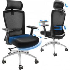 VEVOR Silla ergonómica de oficina Sillón Soporte lumbar Reposacabezas ajustable