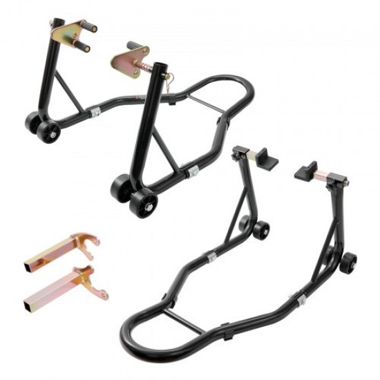 Buy Front and Rear Wheel Stand 0.39T Load Adjustable Arm Workshop Stand Steel Wheel Stand Motorcycle Lifter U+L Double Head for Repair Maintenance