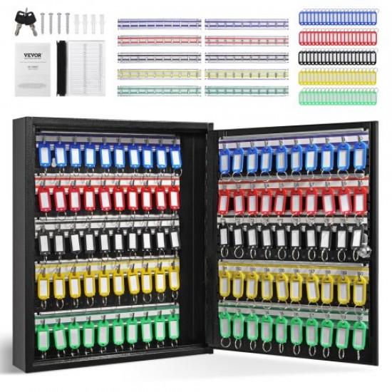 Buy Key lock box with 100 key cabinet with shelves