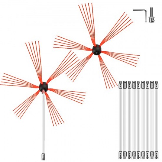 Comprar Cepillo Deshollinador Cepillo Chimenea Kit de Deshollinamiento Limpieza de Chimenea 33FT Sooteater Kit de Limpieza de Chimenea Esta Herramienta