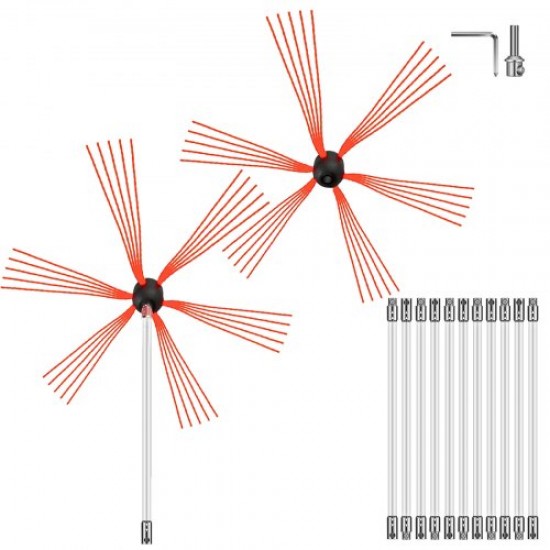 Comprar Cepillo Deshollinador Kit de Deshollinamiento Limpieza de Chimenea 39FT Cepillo Chimenea Sooteater Kit de Limpieza de Chimenea Esta Herramienta