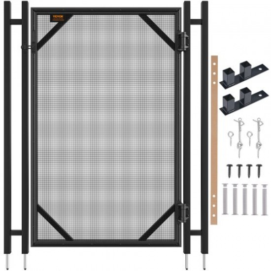 VEVOR Valla de Piscina 4 x 2,5 m para Piscinas Enterradas Kit de Valla de Seguridad con Pestillo de Acero Inoxidable Valla de Seguridad Infantil Extraíble, Fácil Instalación DIY