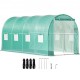 Buy Tunnel Greenhouse 4.6 x 2.1 x 2.1 m Tunnel Garden Greenhouse with 8 Mesh Windows Steel Frame Greenhouse Garden Shed Green Orchard for Growing Plants Flowers Vegetables