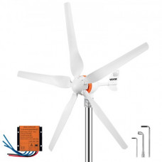 Turbina de Viento Generador de Viento Generador Eólico 12 V 500W Aerogenerador Horizontal 5 Cuchillas Velocidad Nominal 13m/s Turbina Eólica