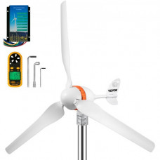 VEVOR Generador de turbina eólica y solar Generador de viento de 12 V 400 W con anemómetro de 3 palas